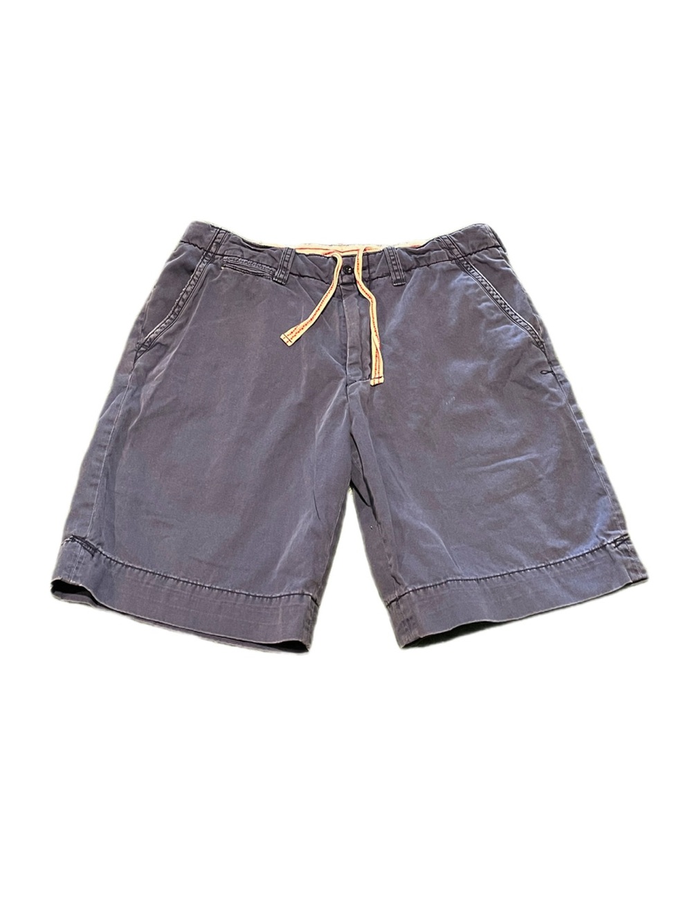 Polo Ralph Lauren Men's Shorts Size 35 Navy Blue Zip Button Drawstring 10" Insea